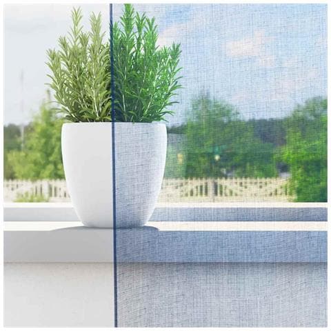 Tende In Voile Con Passanti 2 Pz Blu Reale 140x245 Cm - Foto 2