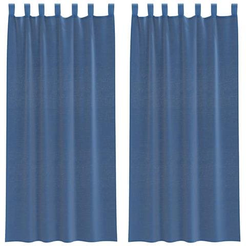 Tende In Voile Con Passanti 2 Pz Blu Reale 140x245 Cm - Foto 1