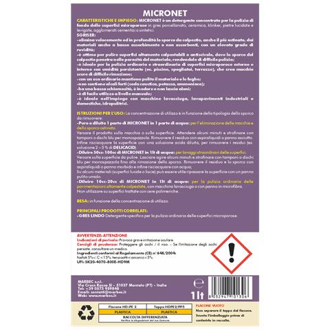 Micronet 1ltx6pz - Detergente Per Gres Porcellanato E Pietre - Foto 2