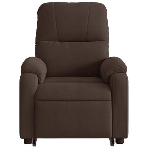 Poltrona Alzapersona Reclinante Massaggiante Marrone Microfibra - Foto 9