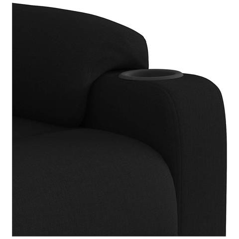 Poltrona Massaggiante Reclinabile Nera in Tessuto - Foto 9