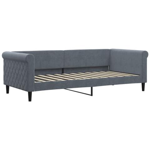 Letto da Giorno Grigio Scuro 90x200 cm in Velluto - Foto 1