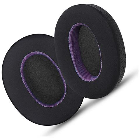 Cuscinetti Auricolari Di Ricambio In Pelle Effetto Ghiaccio Nero-viola Per Cuffie Sony Ult Wear Wh-ult900n - Foto 1