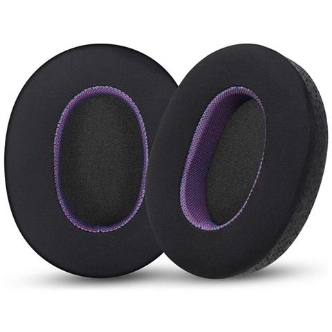 Cuscinetti Auricolari Di Ricambio In Pelle Effetto Ghiaccio Nero-viola Per Cuffie Sony Ult Wear Wh-ult900n - Foto 2