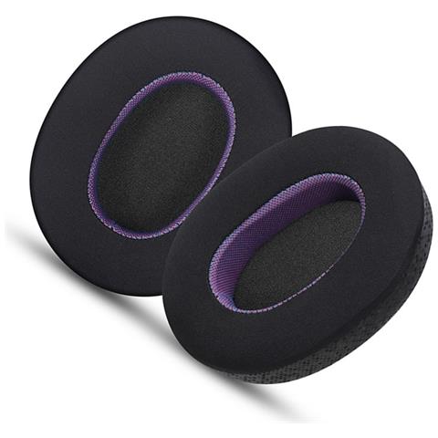 Cuscinetti Auricolari Di Ricambio In Pelle Effetto Ghiaccio Nero-viola Per Cuffie Sony Ult Wear Wh-ult900n - Foto 3