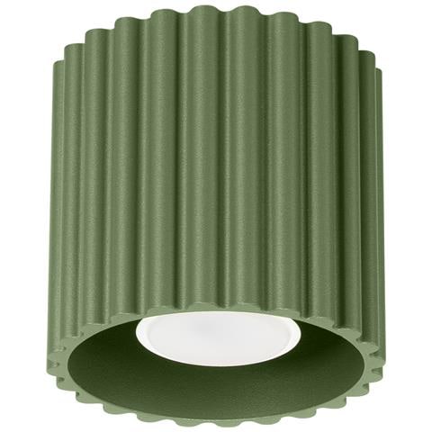 Lampada Da Soffitto Aura 1 Verde Oliva Gu10 Sl. 1794 - Minimalist Lampada A Soffitto Verde Oliva 10x10x10 Cm - Foto 1