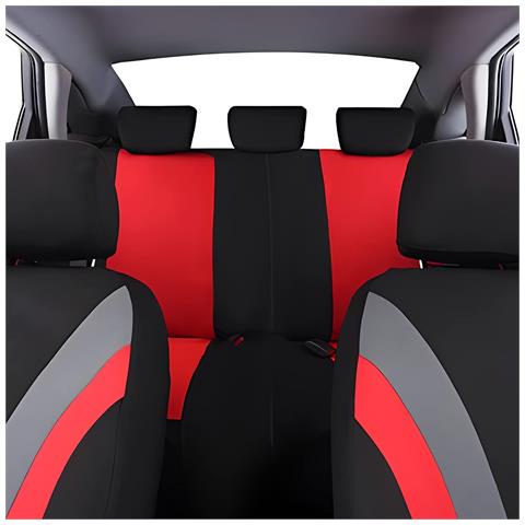 Coprisedili Auto 9 Pezzi Universali Rossi - Foto 2