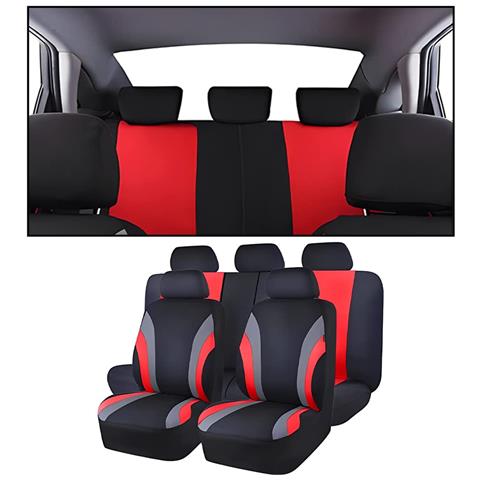 Coprisedili Auto 9 Pezzi Universali Rossi - Foto 1