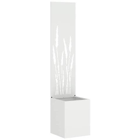 Vaso da Giardino con Pannello Decorativo Bianco 32 x 140 cm - Foto 1