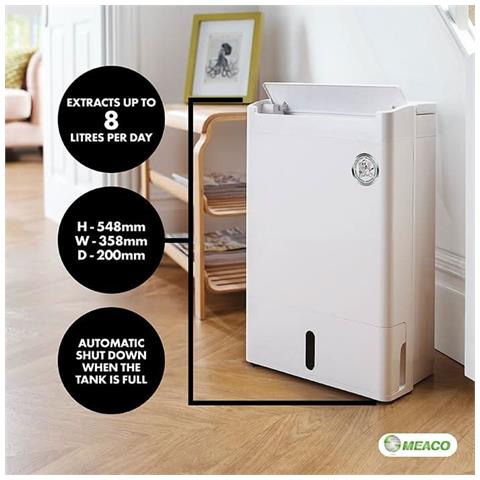Deumidificatore Dd8l Zambezi Interno Basso Consumo 12l/giorno Sistema Intelligente Compatto Silenzioso Controllo Grafico Tecnologia Avanzata - Foto 2
