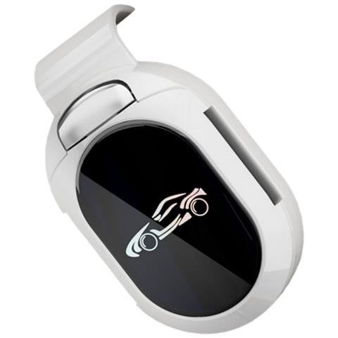 Clip Porta Occhiali Da Sole Multifunzione In Acciaio Inox Per Auto - Bianco & Nero - Foto 1