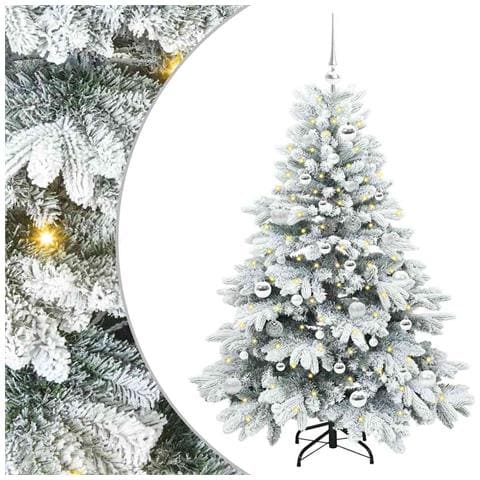 Albero di Natale artificiale con 150 LED Bianco 150 cm PE e PVC - Foto 1