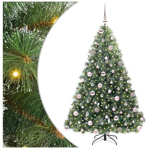 Albero di Natale artificiale con 300 LED Verde 180 cm PE e PVC - Foto 1