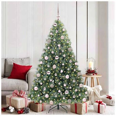 Albero di Natale artificiale con 300 LED Verde 180 cm PE e PVC - Foto 2