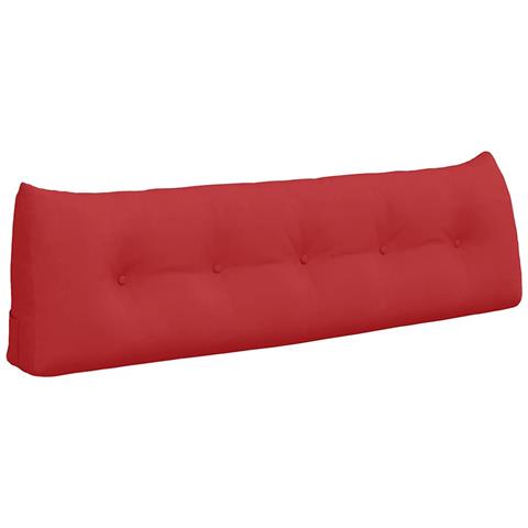 Cuscino per Schiena Rosso 160 x 24 x 50 cm Tessuto - Foto 1