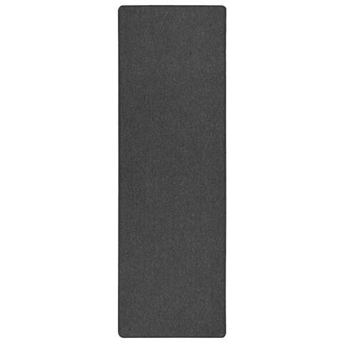 Runner in Moquette Grigio scuro 80 x 500 cm 100% Polipropilene - Foto 1