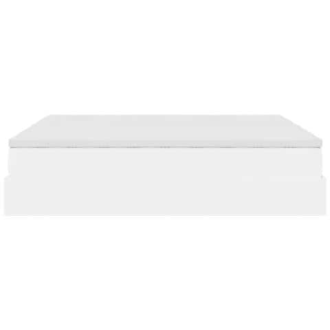 Struttura Letto Pouf con Materassi Bianco 160x200 cm Similpelle - Foto 9
