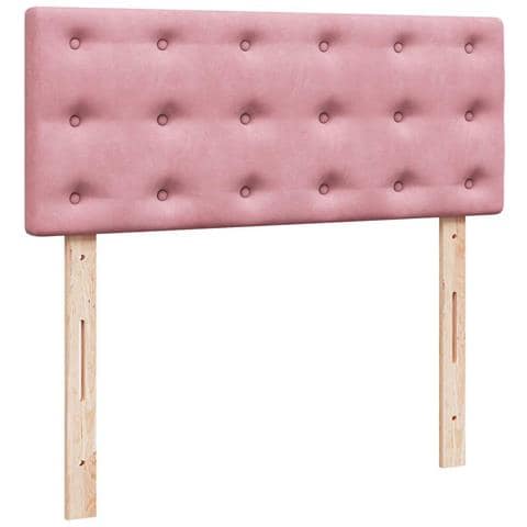 Pouf Letto con Materasso Rosa 120x190 cm Velluto - Foto 9