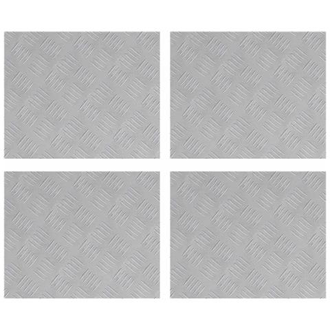 Gradini per Scale 4 pcs Argento 50 x 40 cm Alluminio - Foto 1