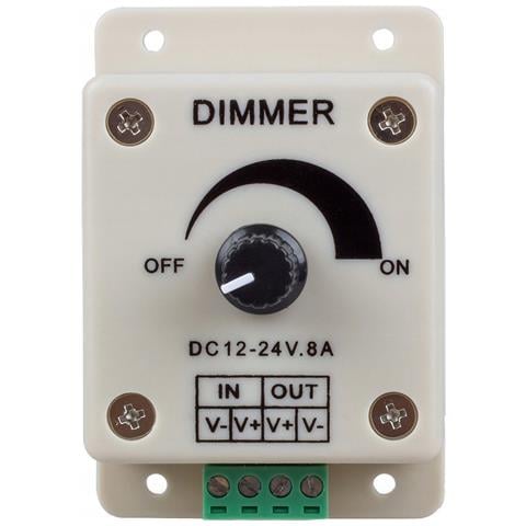 Dimmer Manuale Led 12v 8a 96w - Controllo Precisione Luminosità | Compatibile Con Strisce Led 12v / 24v | Design Compatto, Efficienza Energetica - Foto 2