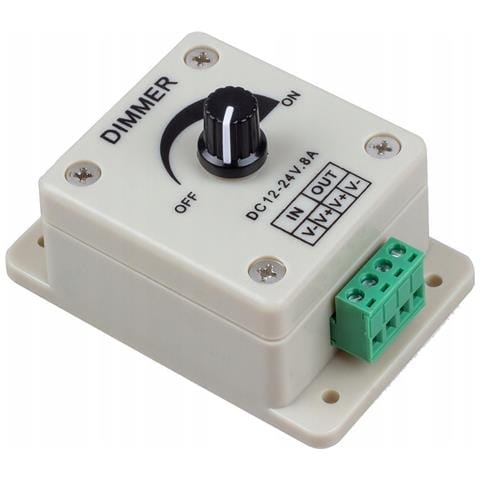 Dimmer Manuale Led 12v 8a 96w - Controllo Precisione Luminosità | Compatibile Con Strisce Led 12v / 24v | Design Compatto, Efficienza Energetica - Foto 5