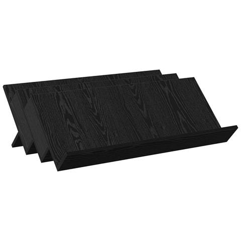 Scaffale per riviste Rovere Nero 90 x 53 x 28,5 cm - Foto 1