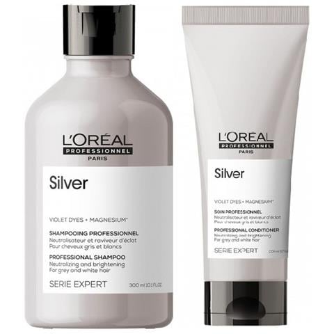 Set L'oreal Silver: Shampoo 300 Ml + Balsamo 200 Ml - Foto 1