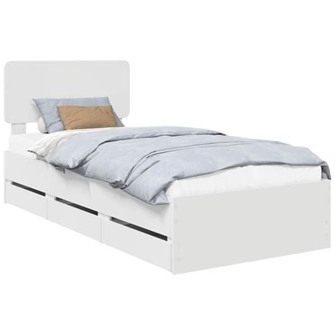 Struttura del letto Bianco 90 x 190 cm Legno Ingegnerizzato - Foto 1