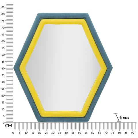 Specchio Con Cornice Esagono-multicolore-mdf-75x4x80 Cm - Foto 6