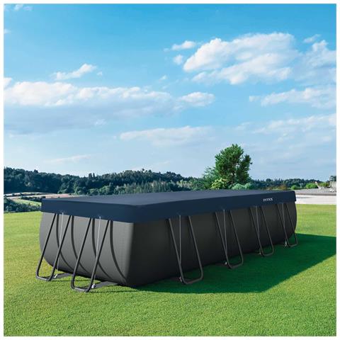 Copertura per piscina 549 x 274 cm Rettangolare PVC e PET - Foto 2