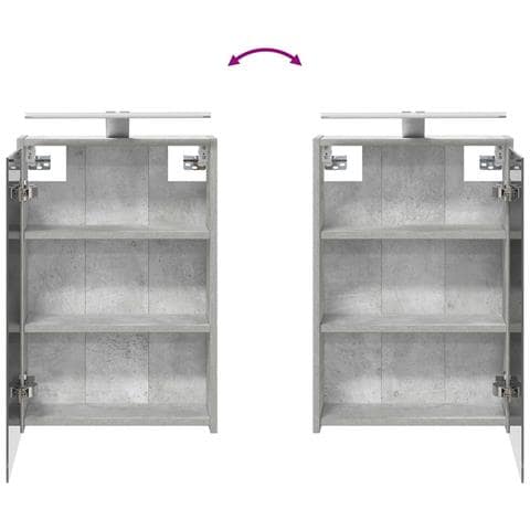Set di mobili per il bagno 4 pcs Grigio Cemento - Foto 9