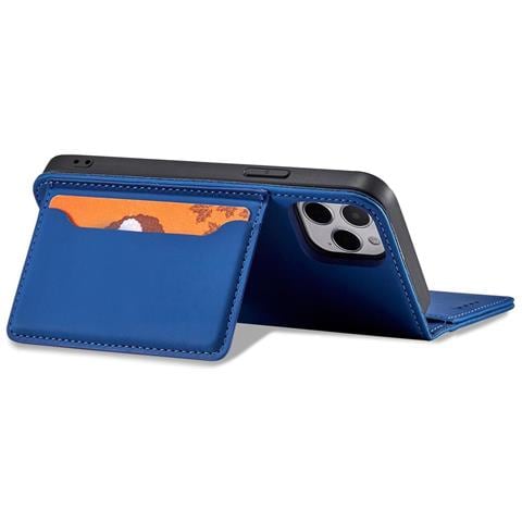 Portafoglio Magnetico Per Carte Iphone 12 Pro Max Custodia Porta Carte Blu - Foto 7