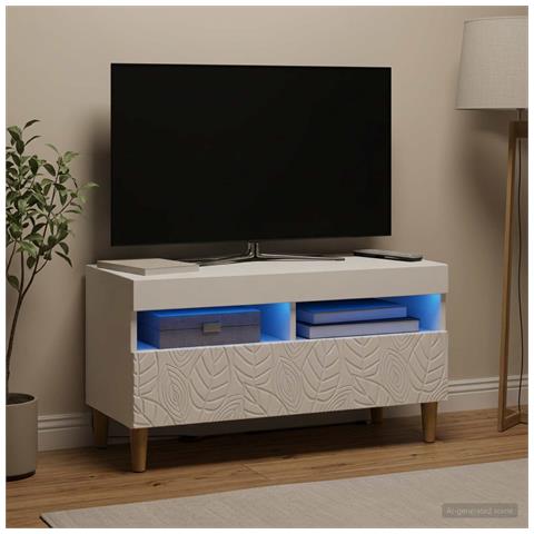 Mobile TV LED Bianco Legno ingegnerizzato - Foto 2