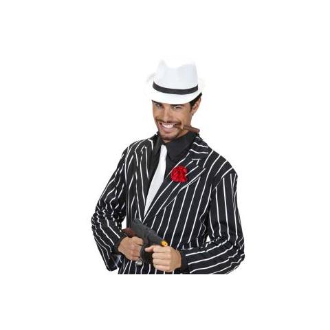 Cappelli Gangster Bianchi Con Fascia Ner - Foto 1