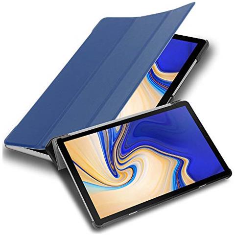 Custodia Tablet Per Samsung Galaxy Tab S5e (10.5"" Zoll) Sm-t725n In Blu Scuro Jersey - Copertura Protettiva Molto Sottile Di Similpelle In Stile Libro Con Auto Wake Up E Funzione Stand - Foto 1