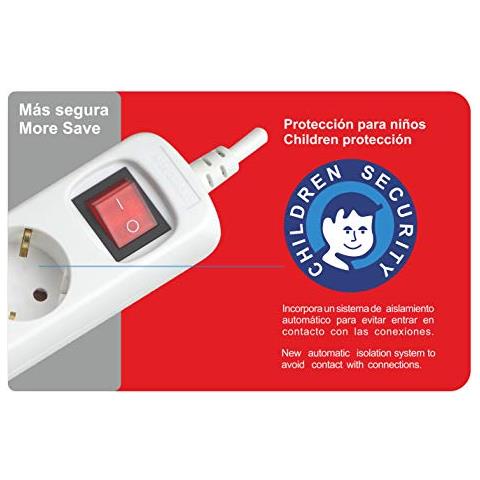 9635 Ciabatta Elettrica 5 Uscite Con Interruttore, Bianco, 5 Prese / 1,5 Metri - Foto 2