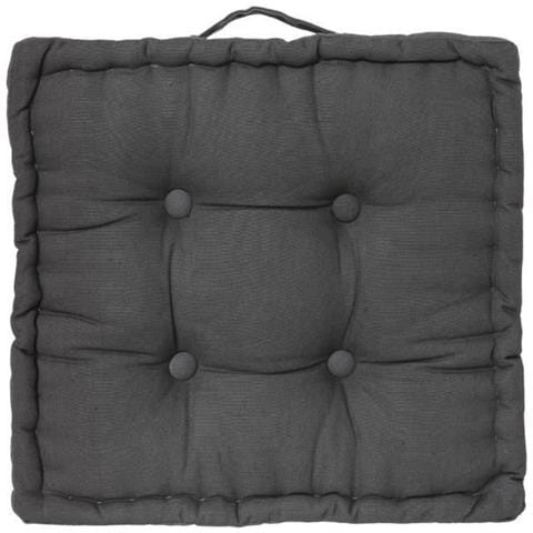 Cuscino Da Pavimento Karlos - 40 X 40 Cm - Grigio Scuro - Foto 1