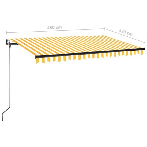 Tenda Automatica con Sensore Vento LED 450x350 cm Gialla Bianca - Foto 9
