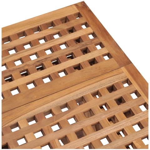 Set da Pranzo Giardino Pieghevole 3 pz Cuscino Massello di Teak - Foto 10