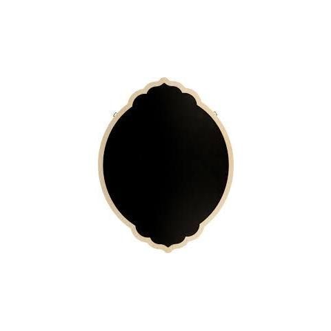 Lavagna Nera Barocca Con Bordo In Legno 35 X 27 X 0,5 Cm - Foto 1