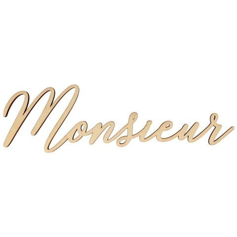 Parola In Legno 34 Cm - Monsieur - Foto 1