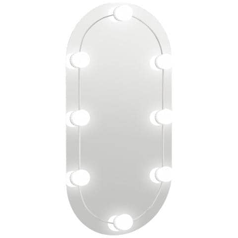 Specchio Con Luci Led 80x40 Cm Ovale In Vetro - Foto 1
