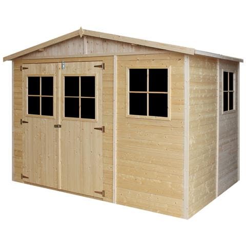 Casa Da Giardino In Legno Naturale Con Pavimento Impregnato H226x216x324 Cm / 6 M²- Timbela M334+m334g - Foto 2