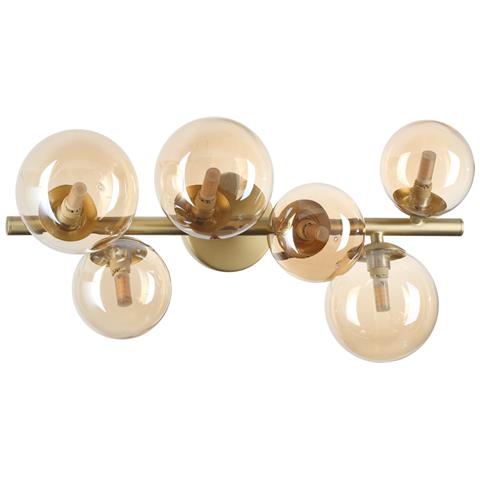 Plafoniera Contemporanea Perlage Metallo Ottone 6 Luci G9 15w 3000k Ip20 - Foto 1