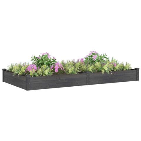 Fioriera Giardino Con Fodera Grigia 240x120x25cm Massello Abete - Foto 3