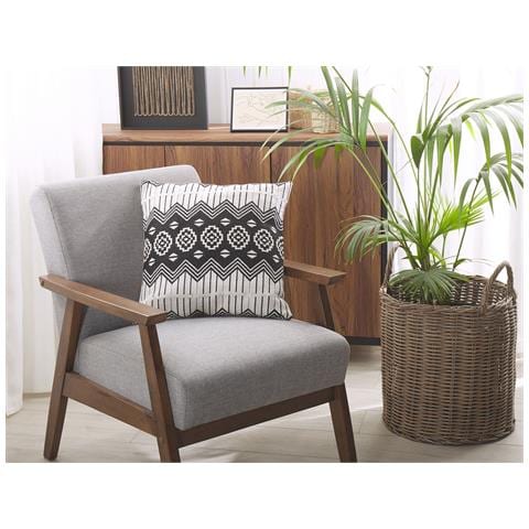 Set Di 2 Cuscini Cardak Cotone 45 X 45 Cm Nero /bianco Trama Geometrica - Foto 1