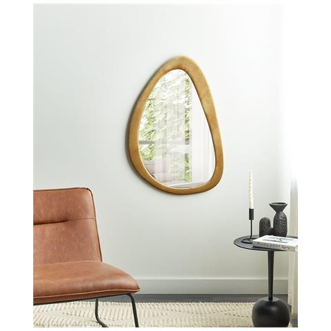 Specchio Venas 61 Cm 91 Cm Velluto Senape - Foto 1