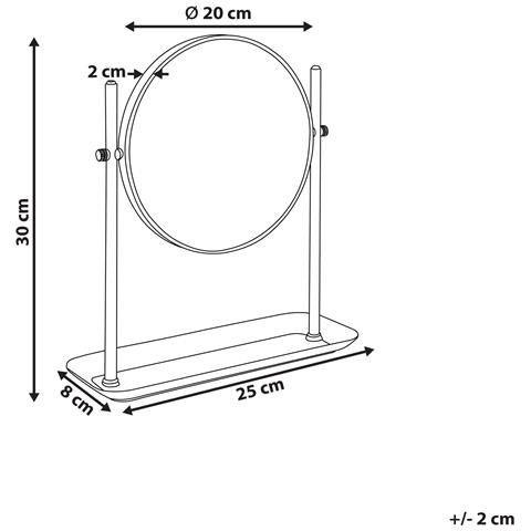 Specchio Per Make-up Finistere Oro - Foto 2