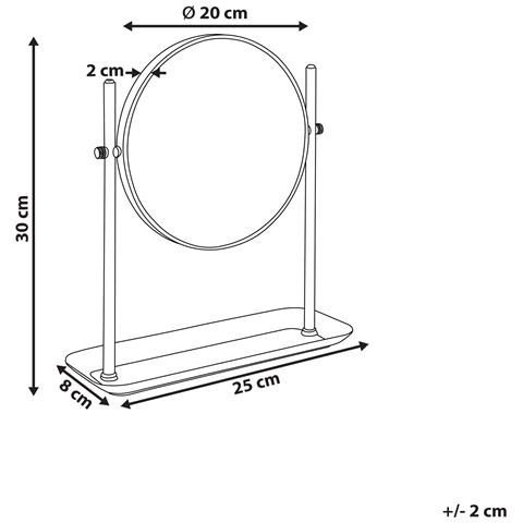 Specchio Per Make-up Finistere Oro - Foto 14