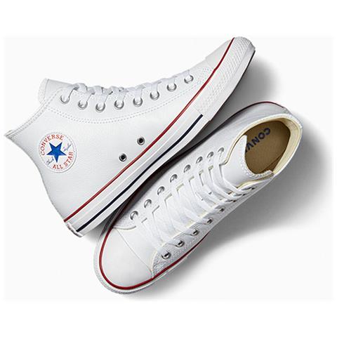 Chuck Taylor Hi Leather 132169c, Unisex, Bianca, 46.5 - Foto 7